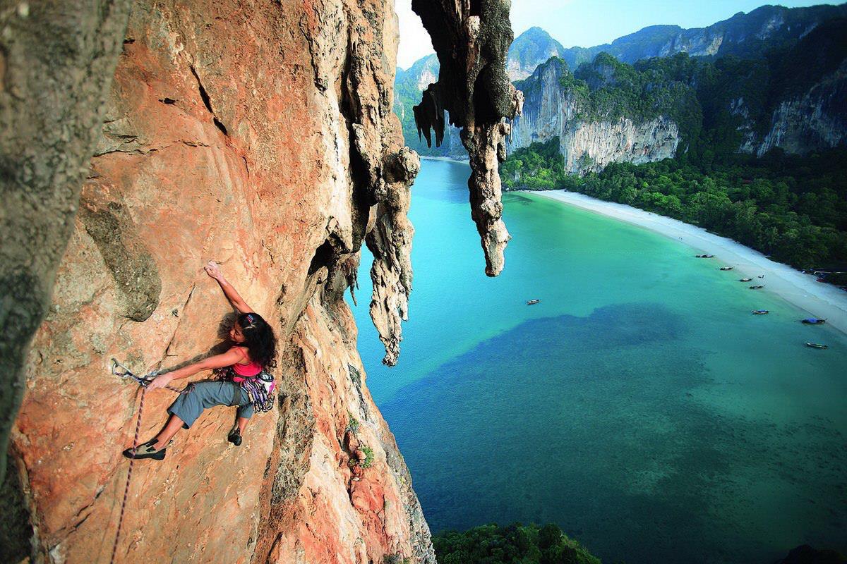 Rock Climbing, arrampicata: Railay, Tonsai, Krabi, Thailandia