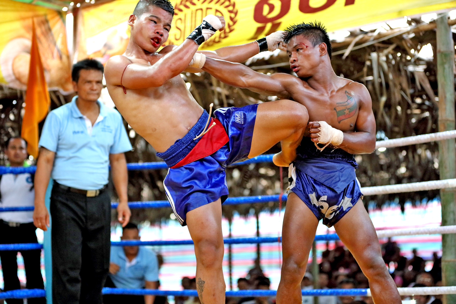 Boxe Birmana, ogni incontro dura 5 round, 2 minuti di riposo tra una ripresa e l'altra