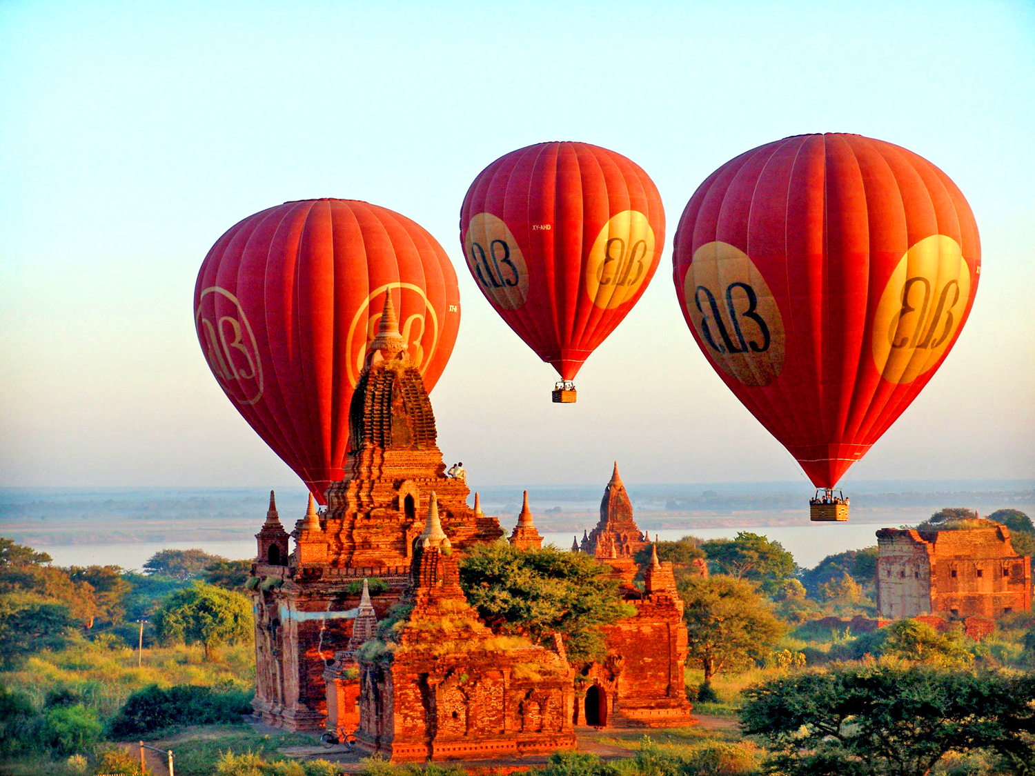 Myanmar, Birmania, Bagan, Valle di Bagan