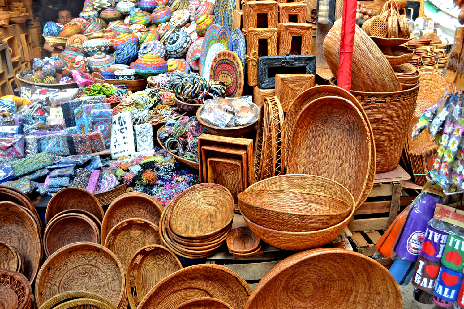 Ubud, Bali: Mercato Tradizionale, artigianato locale