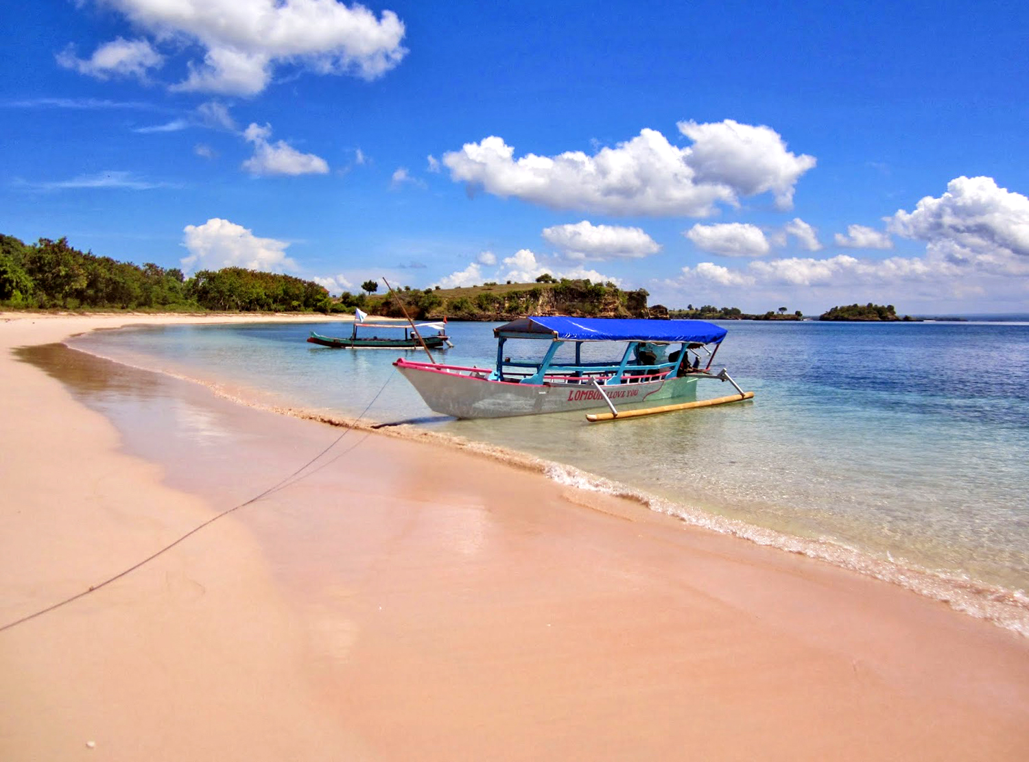 Pink Beach o Tangsi Beach, Kuta Lombok, Isola di Lombok, Indonesia