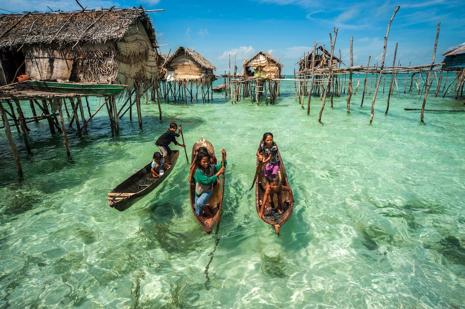 Bajau, pescatori nomadi del mare, Sulawesi, Indonesia