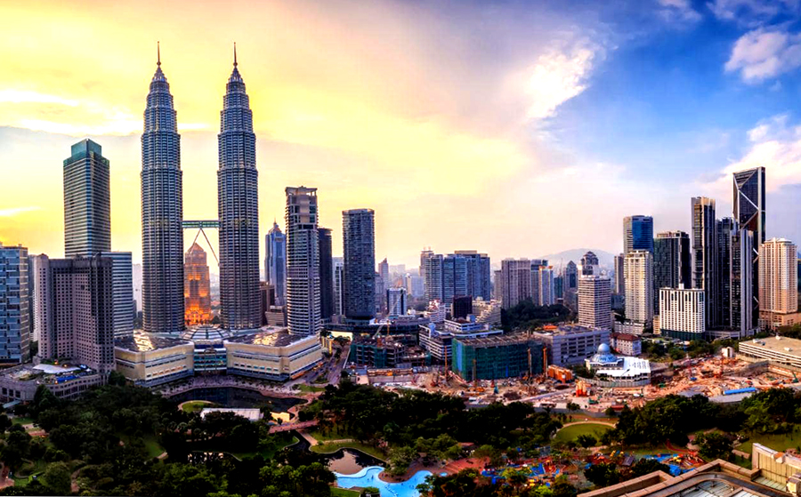 Kuala Lumpur vista sulle Torri Petronas Tower, Malesia