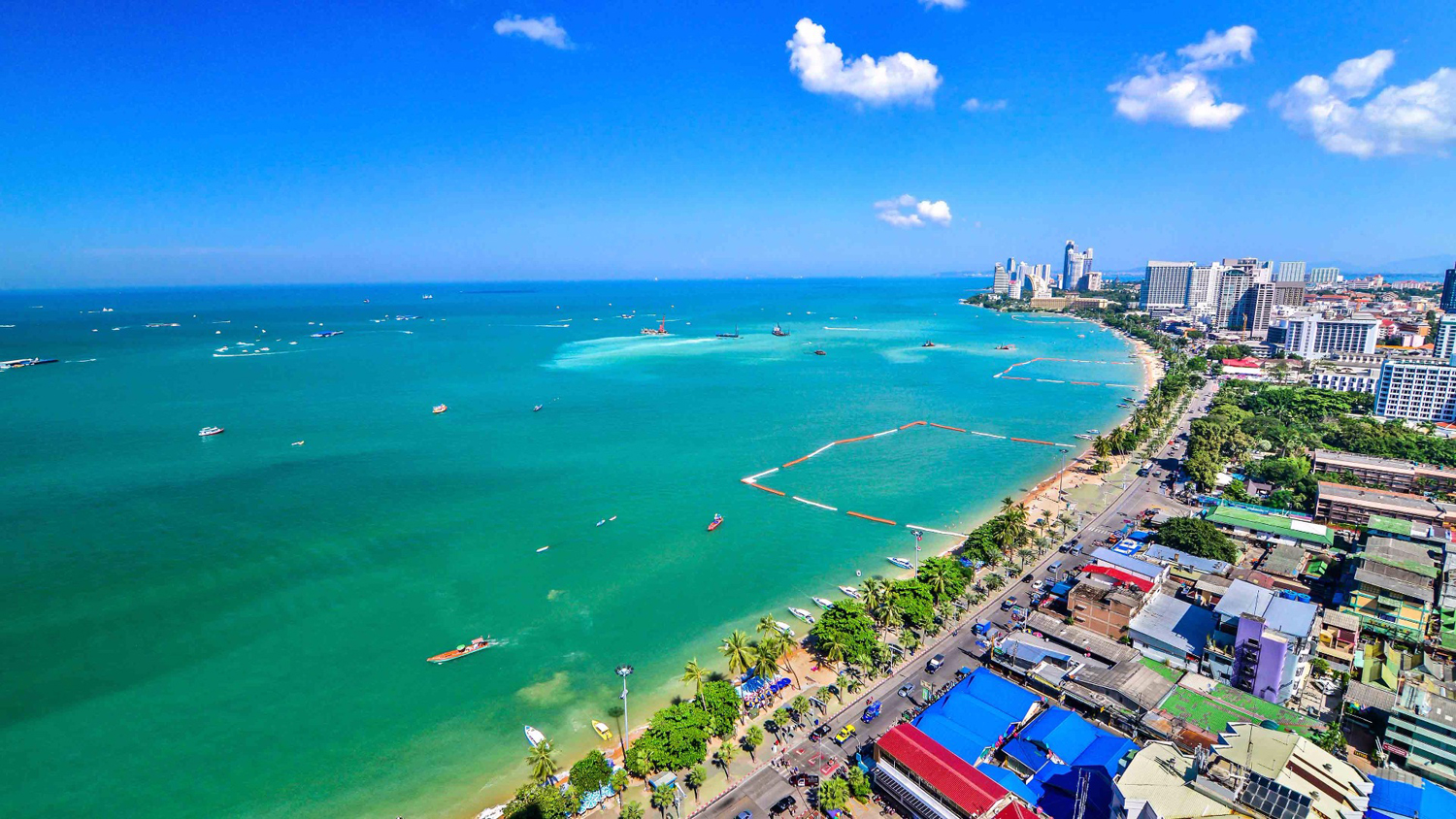 Veduta dall'alto di Pattaya, Chonburi, Thailandia