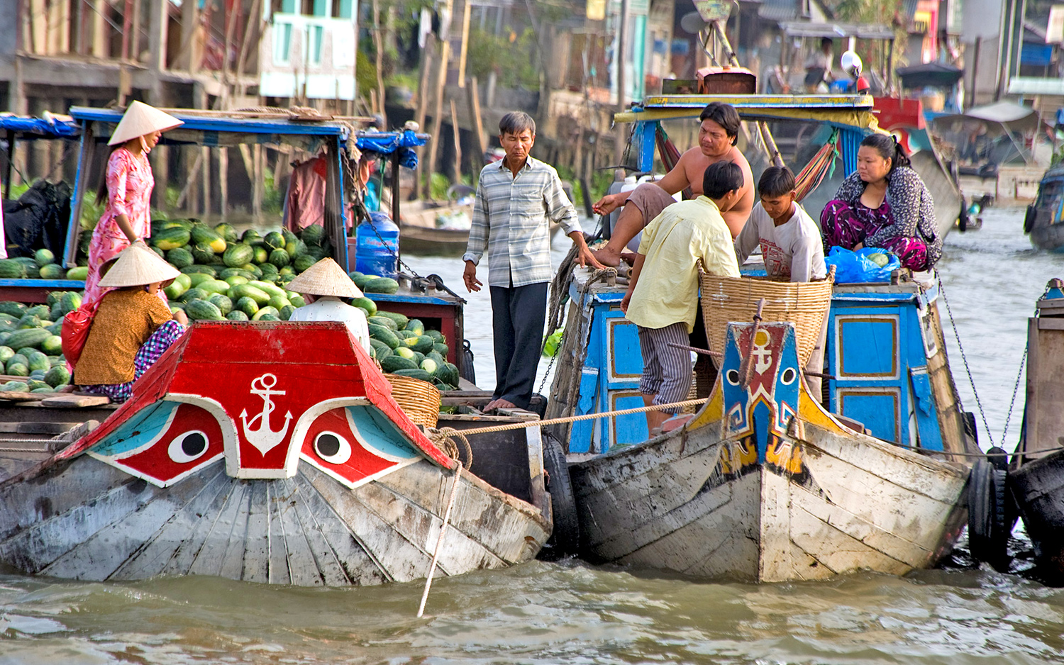 Cai Be, Sud Vietnam, Mercato Galleggiante, Delta del Fiume Mekong