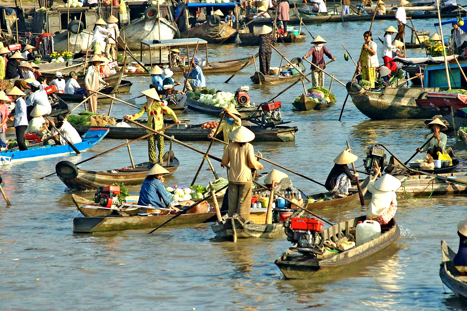 Mekong Delta Mercato Galleggiante Cai Rang Can Tho Floating Market
